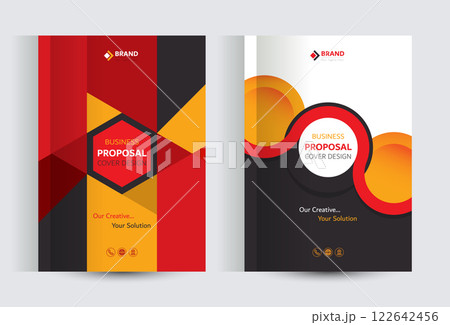 Corporate Business Proposal Catalog cover Design Template Concepts 122642456
