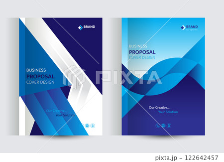 Corporate Business Proposal Catalog cover Design Template Concepts 122642457