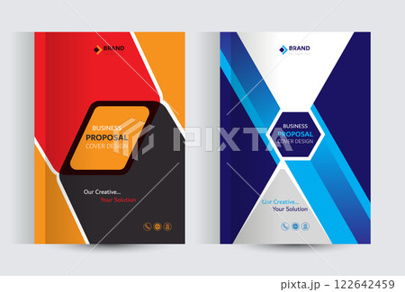 Corporate Business Proposal Catalog cover Design Template Concepts 122642459