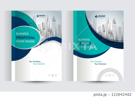 Corporate Business Proposal Catalog cover Design Template Concepts 122642482
