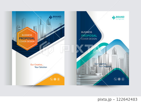 Corporate Business Proposal Catalog cover Design Template Concepts 122642483
