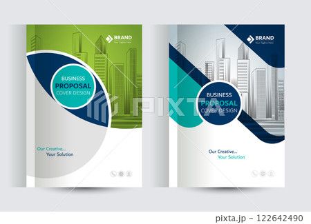 Corporate Business Proposal Catalog cover Design Template Concepts 122642490