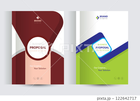 Corporate Business Proposal Catalog cover Design Template Concepts 122642717