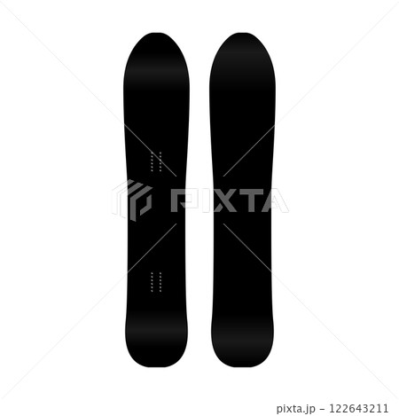 Isolated snowboard board template vector blank design Isolated snowboard board template vector blank design 122643211