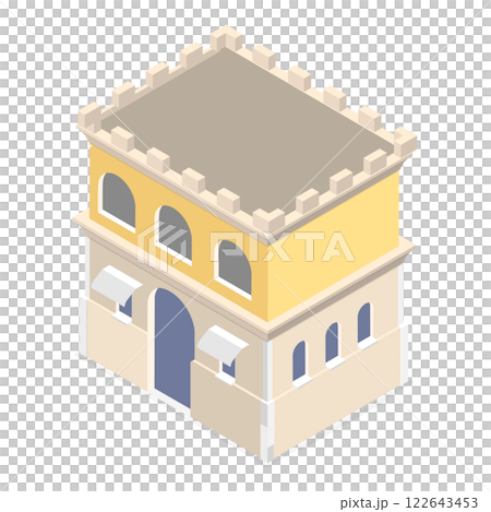 3D Isometric Flat  Illustration of Eastern Bazaar. Item 5 122643453