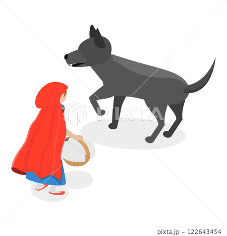 3D Isometric Flat Set of Fairytale Characters and Items. Item 2 3D Isometric Flat Set of Fairytale Characters and Items. Item 2 122643454