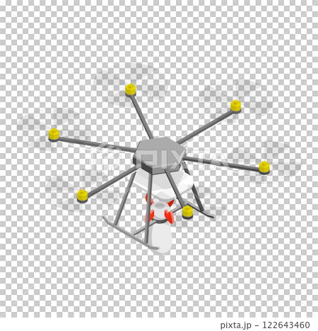 3D Isometric Flat Set of Military Drones. Item 3 3D Isometric Flat Set of Military Drones. Item 3 122643460