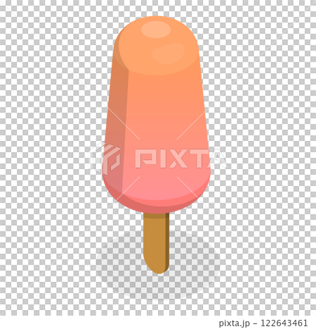 3D Isometric Flat Set of Popsicles. Item 3 3D Isometric Flat Set of Popsicles. Item 3 122643461