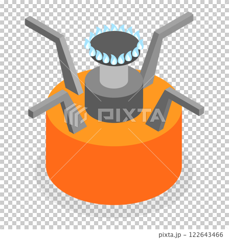 3D Isometric Flat  Set of Camping Stoves. Item 2 122643466