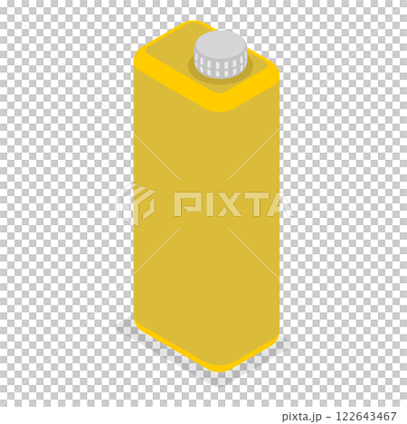3D Isometric Flat  Set of Blank Plastic Canister. Item 2 122643467
