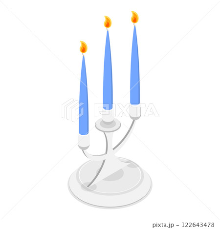 3D Isometric Flat Set of Candlesticks. Item 1 3D Isometric Flat Set of Candlesticks. Item 1 122643478
