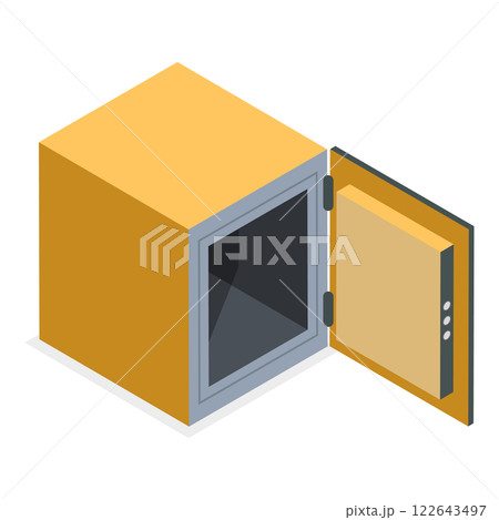 3D Isometric Flat  Set of Bank Vaults. Item 4 122643497
