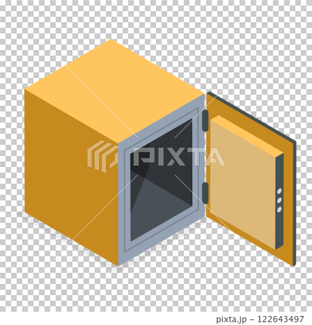 3D Isometric Flat  Set of Bank Vaults. Item 4 122643497