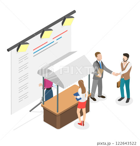 3D Isometric Flat Illustration of Trade Show....のイラスト素材 [122643522] - PIXTA