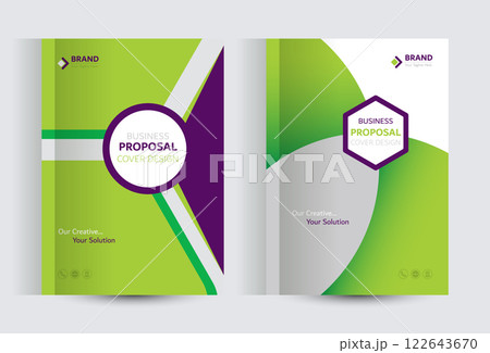 Corporate Business Proposal Catalog cover Design Template concepts 122643670