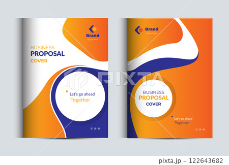 Corporate Business Proposal Catalog cover Design Template concepts 122643682