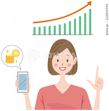 スマートフォンを持つ主婦 投資 資産形成 ポイント スマートフォンを持つ主婦 投資 資産形成 ポイント 122643744