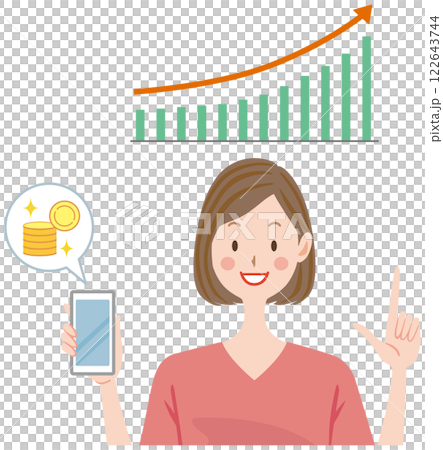 スマートフォンを持つ主婦 投資 資産形成 ポイント スマートフォンを持つ主婦 投資 資産形成 ポイント 122643744