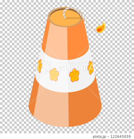 3D Isometric Flat Icon of Firecrackers Set. Item 6 3D Isometric Flat Icon of Firecrackers Set. Item 6 122643839