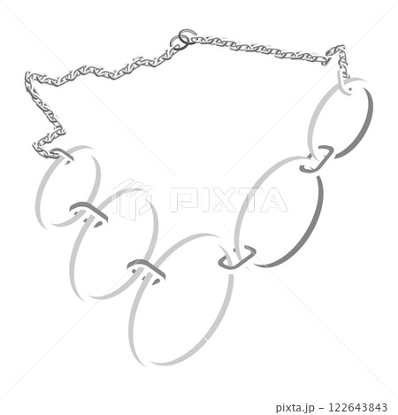 3D Isometric Flat  Set of Necklaces. Item 5 122643843