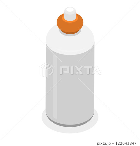 3D Isometric Flat  Icon of Detergent Product Plastic Bottles Set. Item 6 122643847