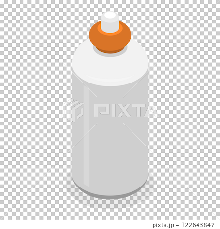 3D Isometric Flat  Icon of Detergent Product Plastic Bottles Set. Item 6 122643847