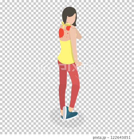 3D Isometric Flat  Illustration of Skin Acne And Allergy. Item 1 122643851