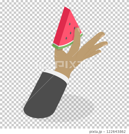 3D Isometric Flat  Illustration of Ice Beverage. Item 3 122643862
