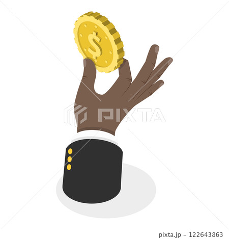 3D Isometric Flat Illustration of Hands Gestures. Item 8 3D Isometric Flat Illustration of Hands Gestures. Item 8 122643863
