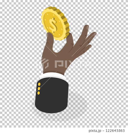 3D Isometric Flat Illustration of Hands Gestures. Item 8 3D Isometric Flat Illustration of Hands Gestures. Item 8 122643863