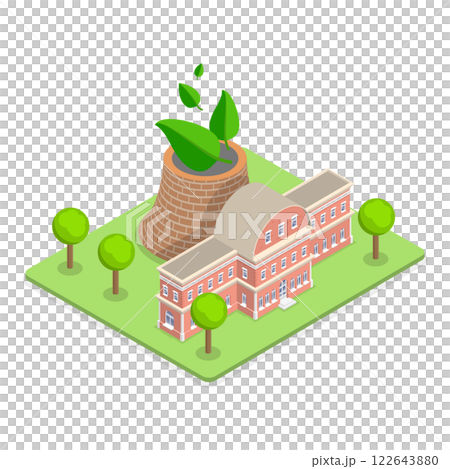 3D Isometric Flat Illustration of Sustainable Lifestyle. Item 2 3D Isometric Flat Illustration of Sustainable Lifestyle. Item 2 122643880