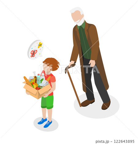 3D Isometric Flat Illustration of Child Behavior. Item 2 3D Isometric Flat Illustration of Child Behavior. Item 2 122643895