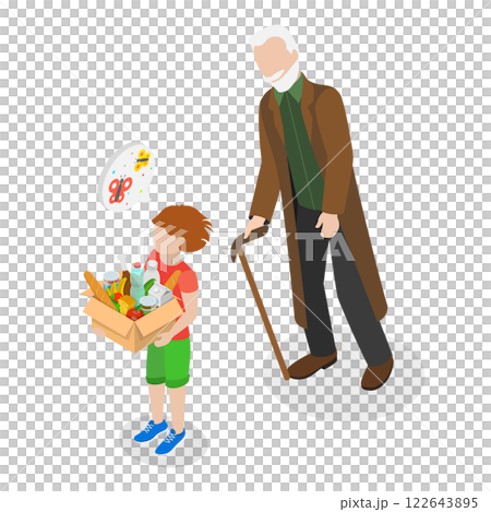 3D Isometric Flat Illustration of Child Behavior. Item 2 3D Isometric Flat Illustration of Child Behavior. Item 2 122643895