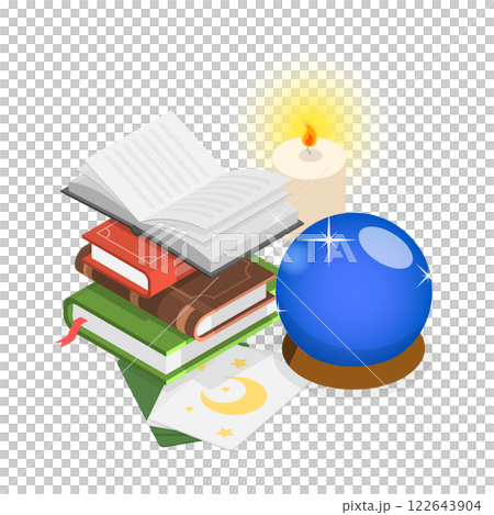 3D Isometric Flat  Illustration of Fortune Teller. Item 2 122643904