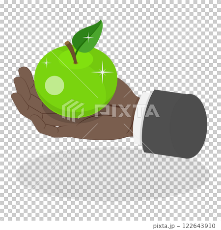3D Isometric Flat  Set of Hand Gestures. Item 6 122643910
