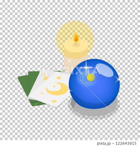 3D Isometric Flat  Illustration of Fortune Telling. Item 1 122643915
