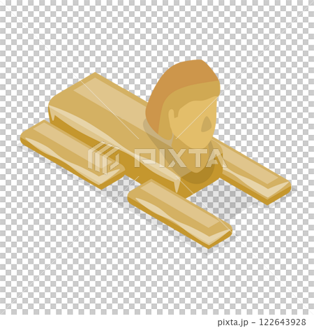 3D Isometric Flat  Set of Egypt Symbols. Item 4 122643928