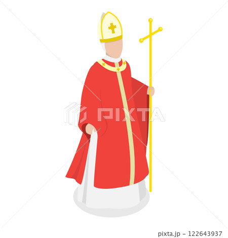 3D Isometric Flat  Set of Religious Leaders. Item 1 122643937