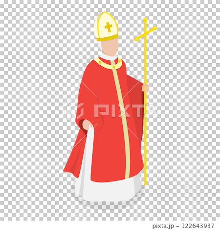 3D Isometric Flat  Set of Religious Leaders. Item 1 122643937