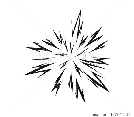 Star explosion in mango style. Large explosion of bomb, energy. Abstract flash in comic book style. Anime Vector illustration. 122644198