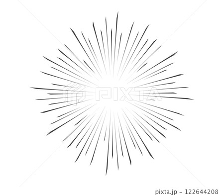 Abstract radial lines for comic effect. Speed shot illustrations. Vector design for dynamic action in manga comics 122644208