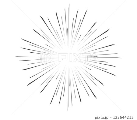 Radial motion effects for explosive comics. Speed lines action. Vector design perfect for anime and manga scenes 122644213