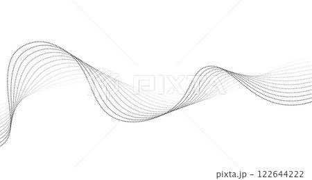 Futuristic technology concept with smooth lines and curves.Dotted halftone wave blend lines. Vector abstract illustration for digital art, web design . 122644222