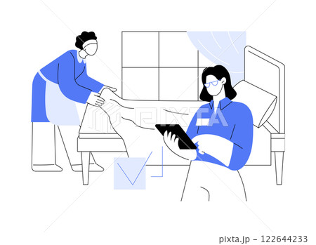 Hotel management isolated cartoon vector illustrations. 122644233
