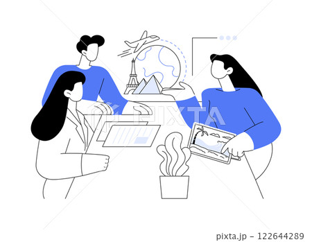 Choose destination isolated cartoon vector illustrations. 122644289