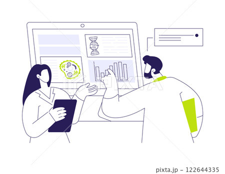 Scientific data collection abstract concept vector illustration. Scientific data collection abstract concept vector illustration. 122644335