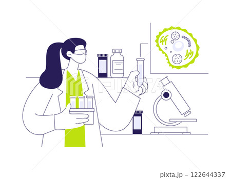 Cell study abstract concept vector illustration. 122644337