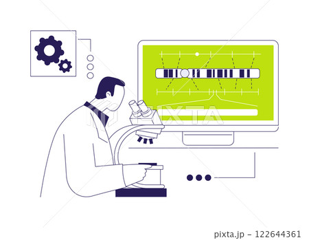 Gene mapping abstract concept vector illustration.のイラスト素材 [122644361 ...