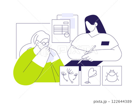 Allergy treatment abstract concept vector illustration. Allergy treatment abstract concept vector illustration. 122644389
