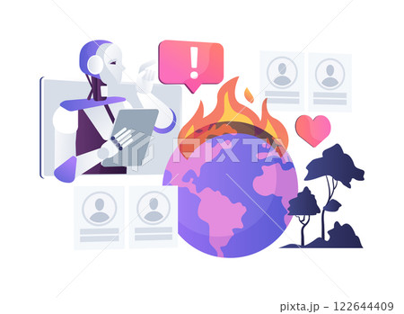 AI-Optimized Disaster Response abstract concept vector illustration. AI-Optimized Disaster Response abstract concept vector illustration. 122644409
